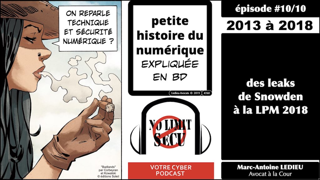 #260 de SNOWDEN à la LPM 2018 histoire du numérique en BD podcast NoLimitSecu #10/10