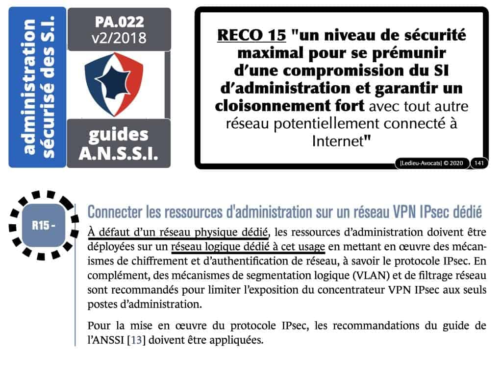 CYBER sécurité du réseau d'administration du système d'information