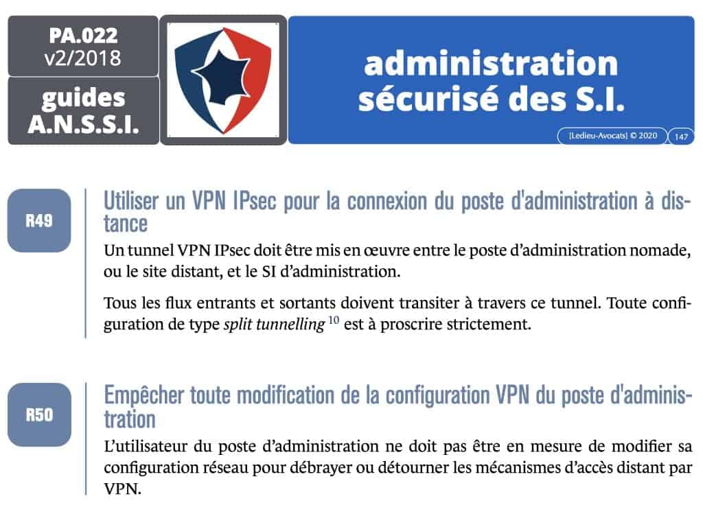 CYBER sécurité du réseau d'administration du système d'information