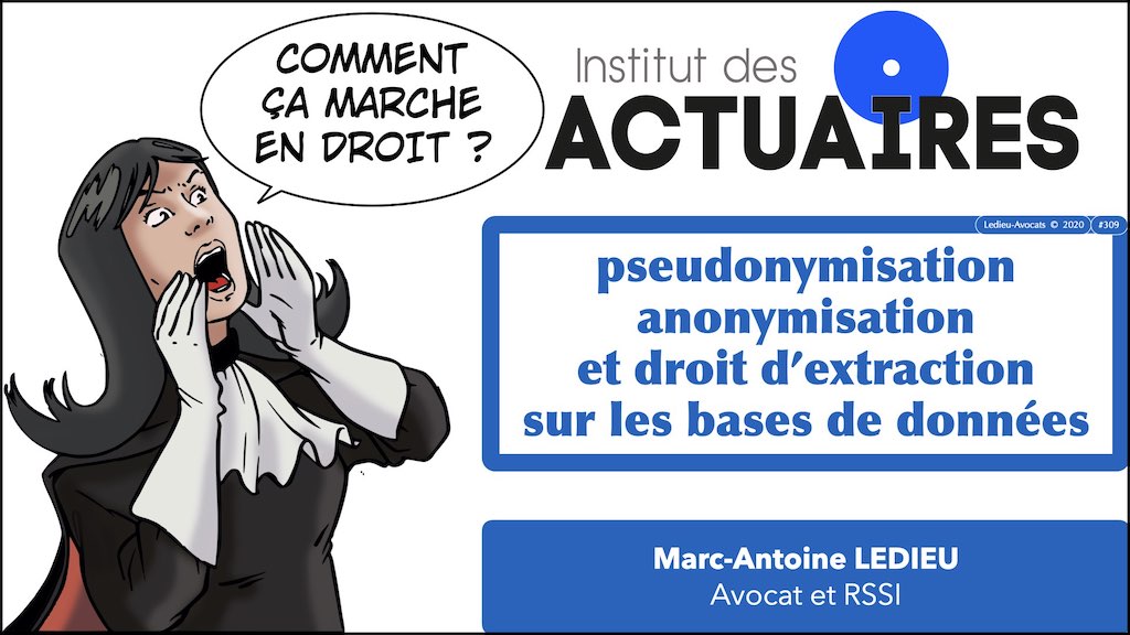 #309 pseudonymisation et anonymisation des bases de données ?