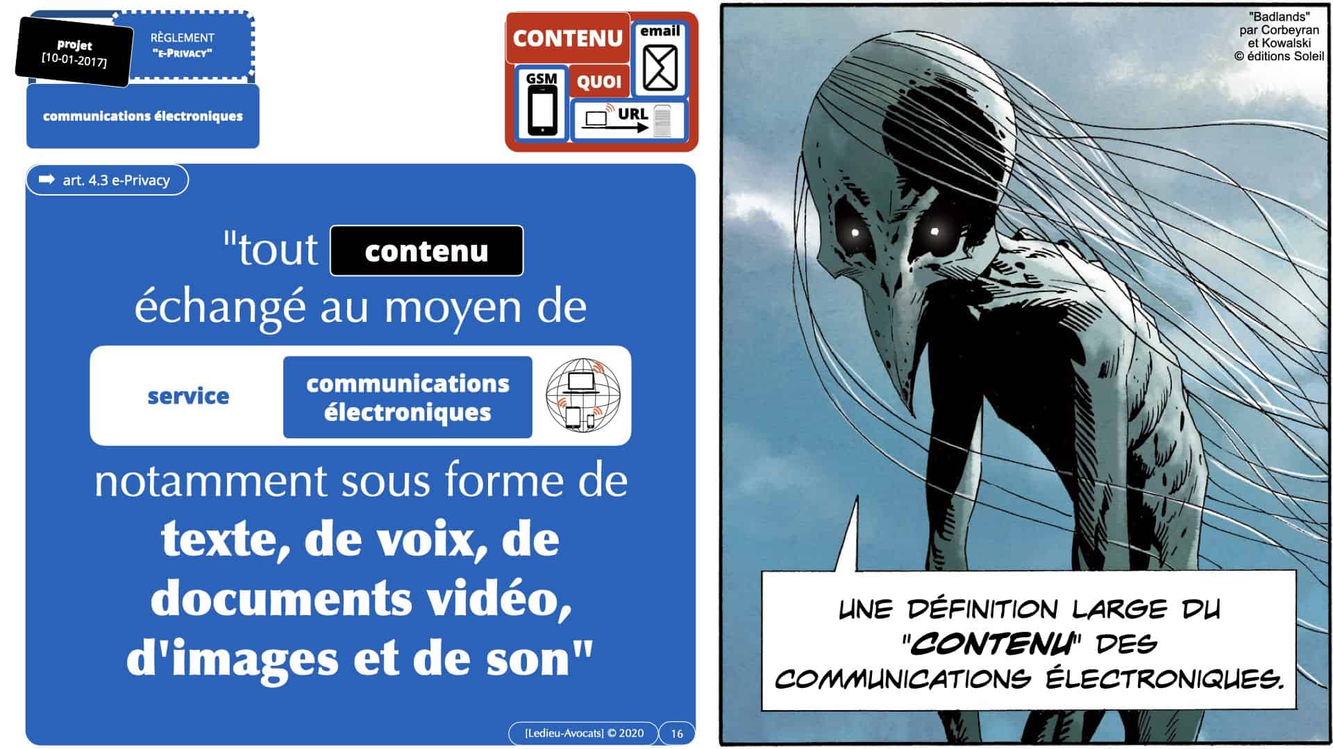 318 données de contenu métadonnées données personnelles ©Ledieu-Avocats la future définition dans le (projet de) Règlement e-Privacy