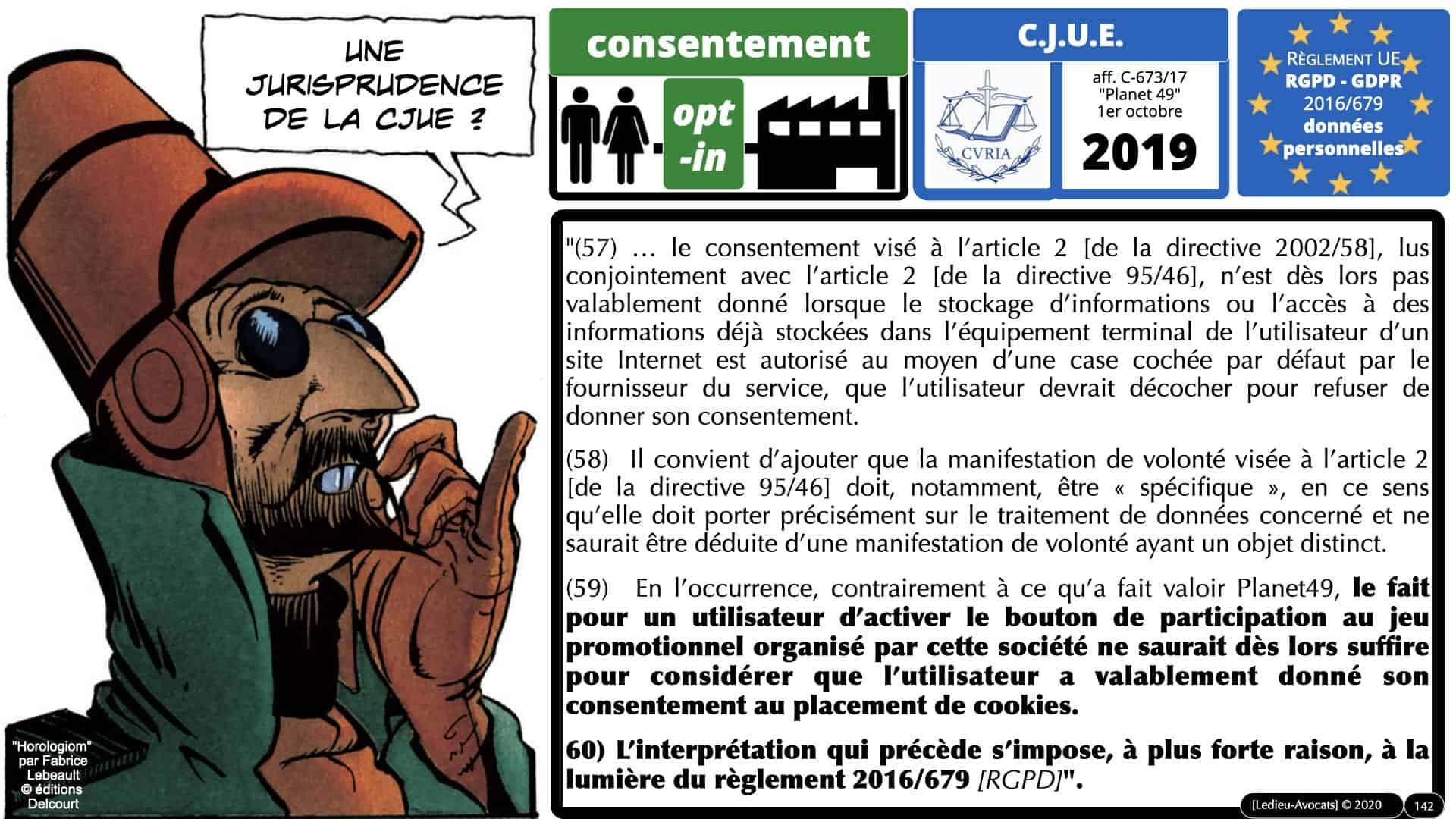 RGPD e-Privacy données personnelles jurisprudence formation Lamy Les Echos 10-02-2021 ©Ledieu-Avocats.142