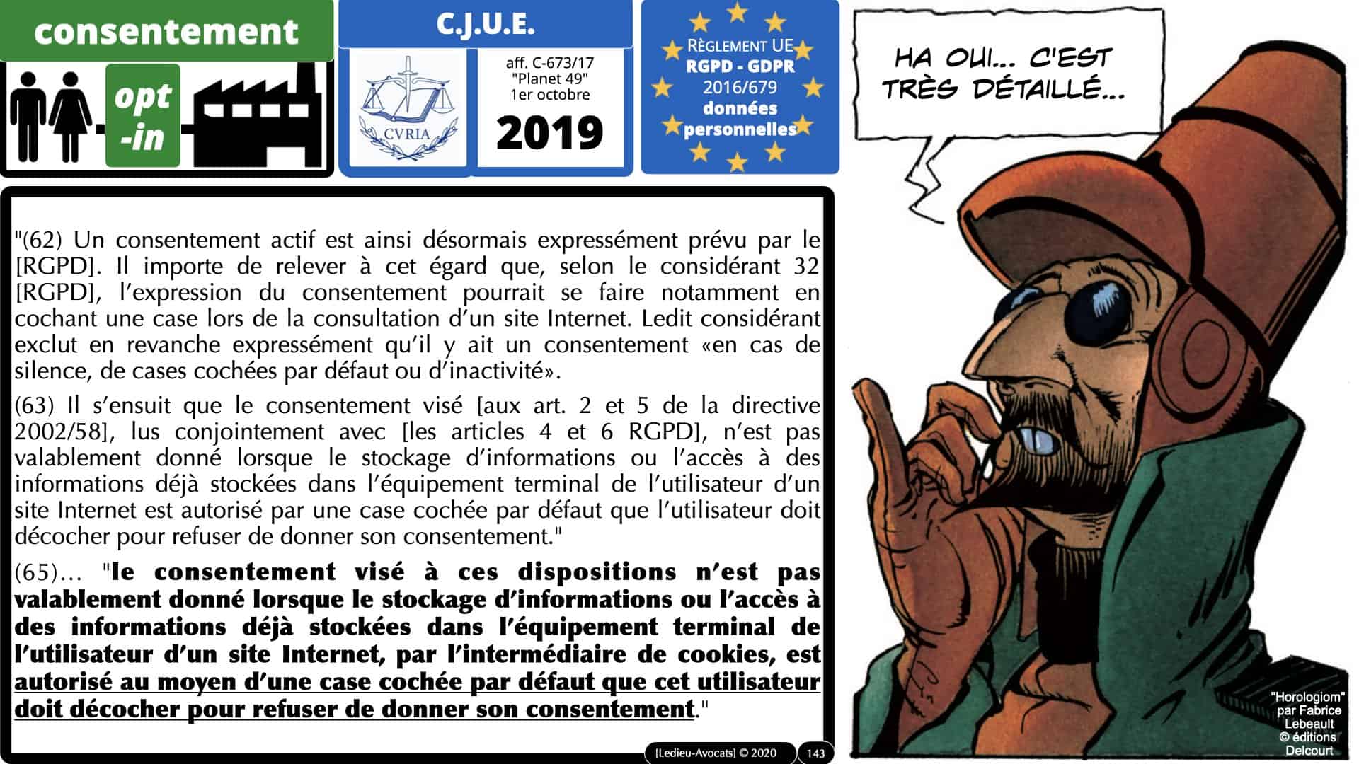 RGPD e-Privacy données personnelles jurisprudence formation Lamy Les Echos 10-02-2021 ©Ledieu-Avocats.143