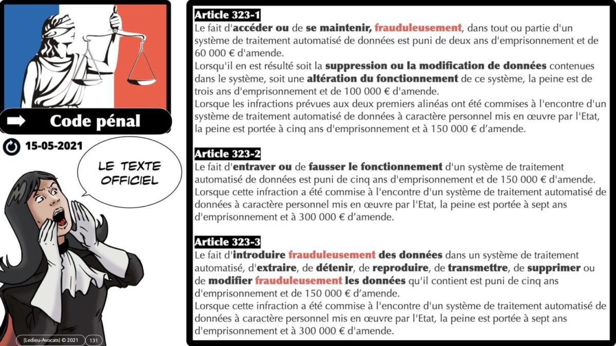 333 CYBER ATTAQUE responsabilité pénale civile contrat © Ledieu-Avocats 23-05-2021.131