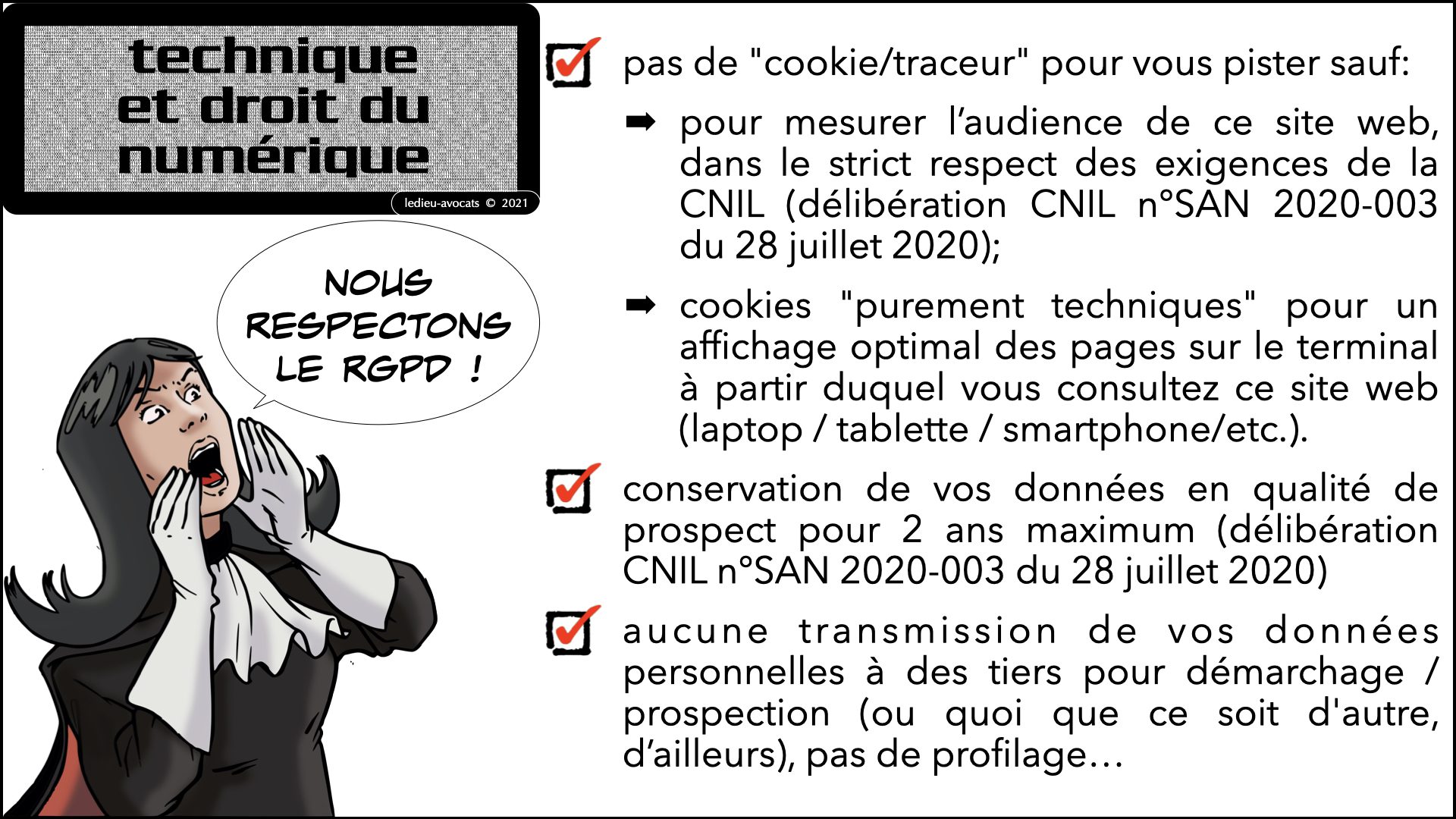 PROTECTION DE VOS DONNEES PERSONNELLES technique et droit du numérique © Ledieu-Avocats 26-08-2021