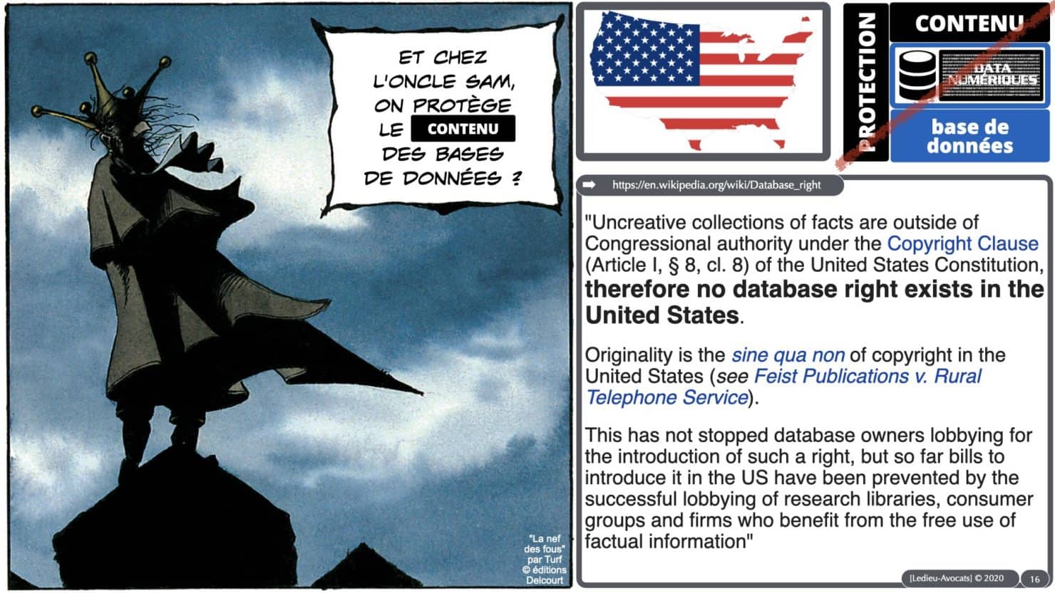 pas de protection du contenu des bases de données aux USA