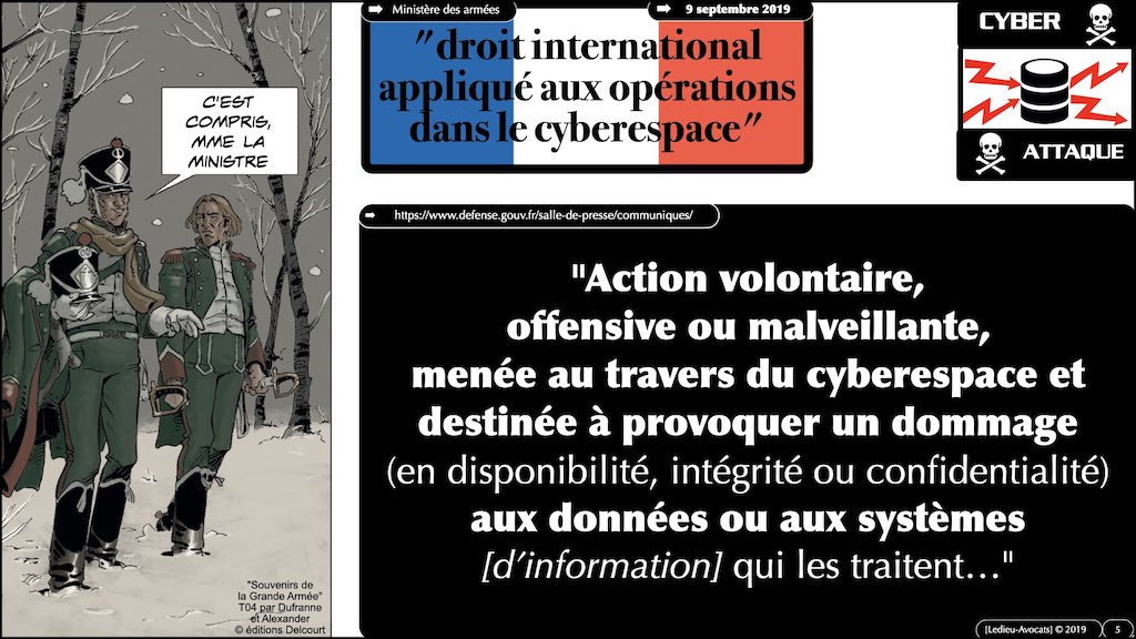 #350 cyber sécurité cyber attaque #11 DEFINITION civile et militaire + SYNTHESE © Ledieu-Avocats technique droit numérique