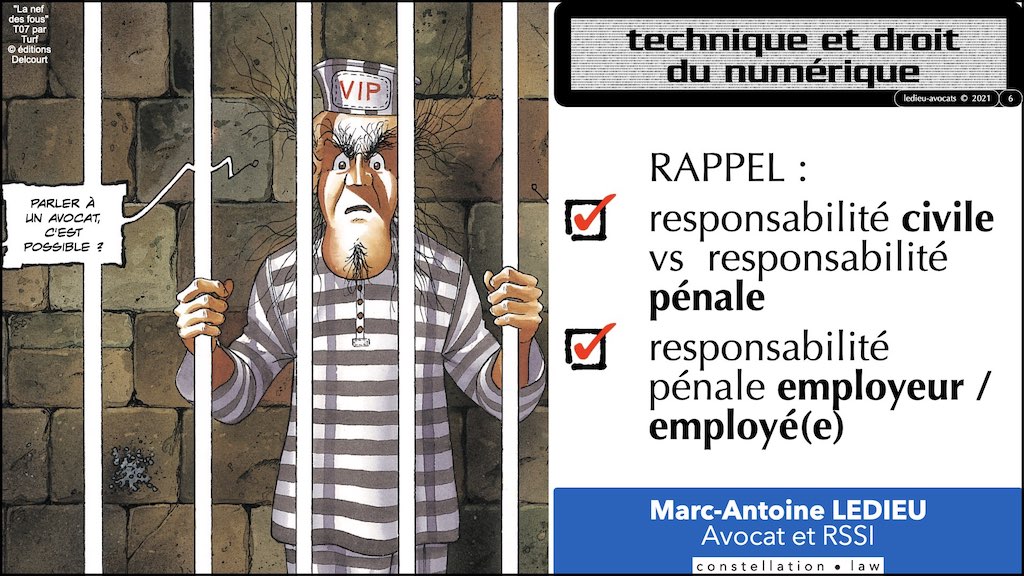 #353 cyber attaque cyber sécurité #26 RESPONSABILITE pénale © Ledieu-Avocats technique droit numérique 07-10-2021.006