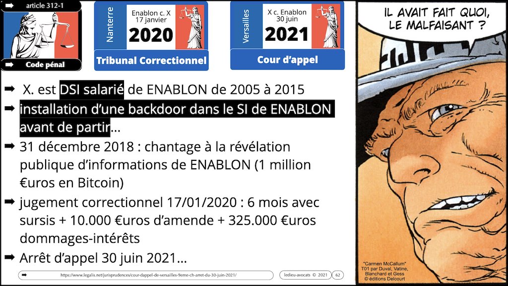 358 cyberattaque vulnérabilité malware responsabilité EGE 09-11-2021 © Ledieu-Avocats technique droit numerique blog BD.062