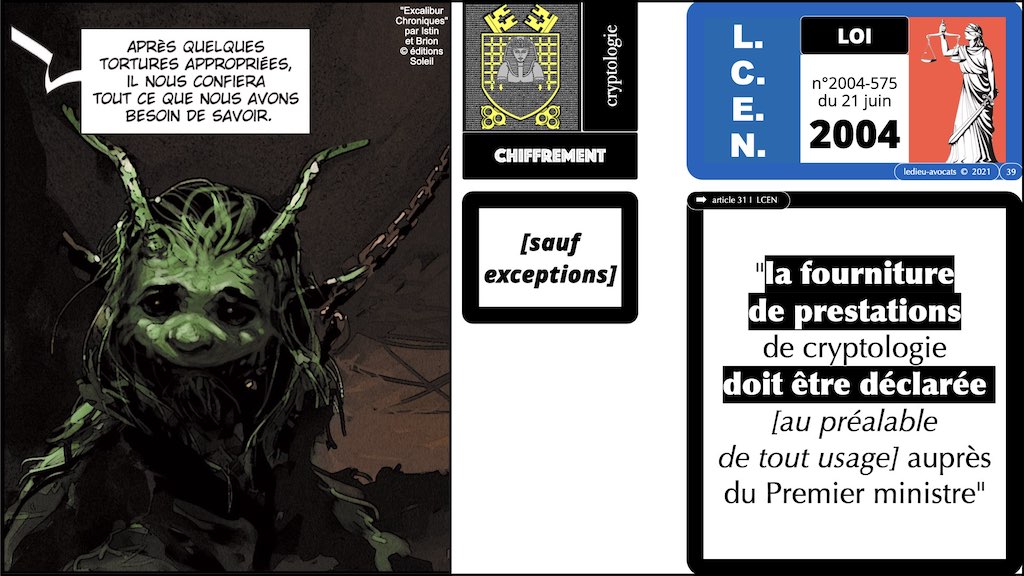 362 chiffrement cryptographie #2 législation droit chiffrement © Ledieu-Avocat technique droit numérique BLOG BD 11-2021 .039