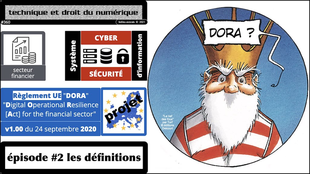 DORA projet 2/2 les définitions de la sécurité informatique par l'UE © Ledieu-Avocats