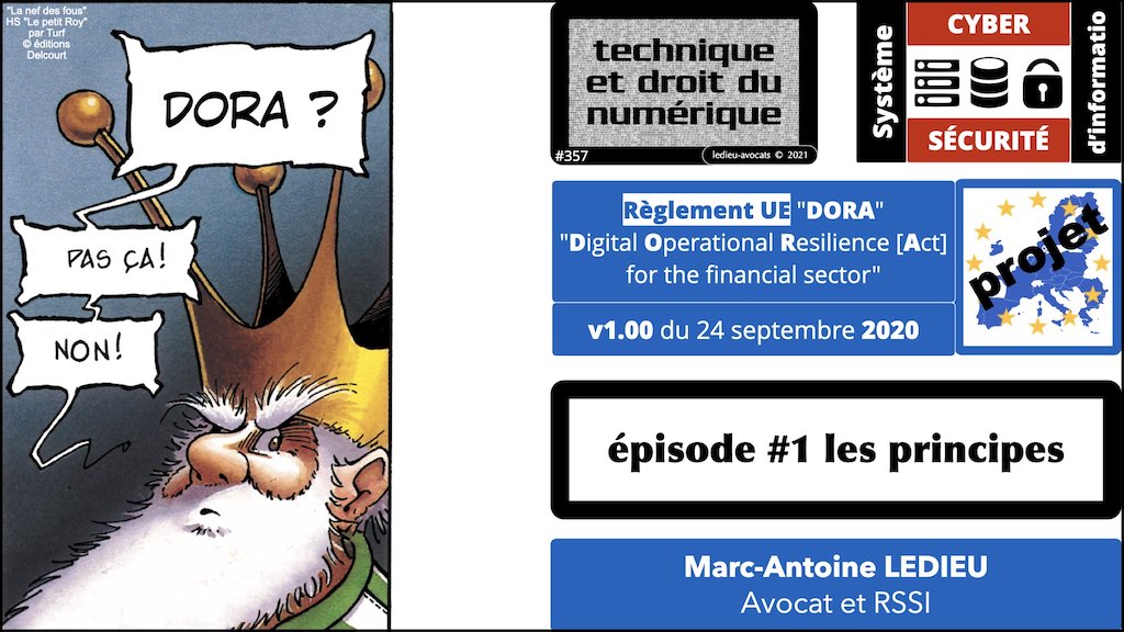DORA projet 1/2 la cyber-sécurité imposée au secteur financier ? contexte et principes