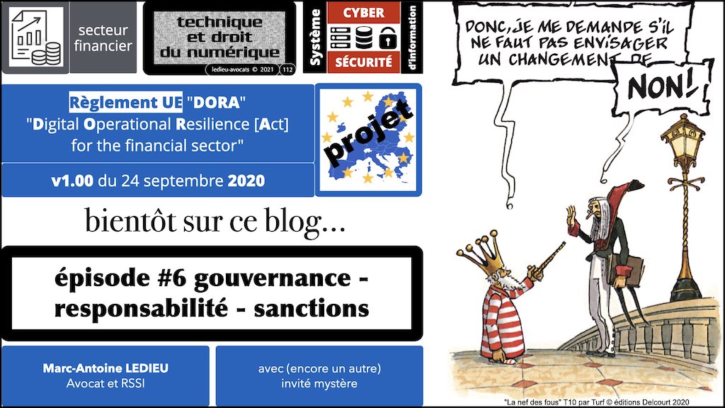 DORA #2 définitions sécurité informatique du secteur financier.112