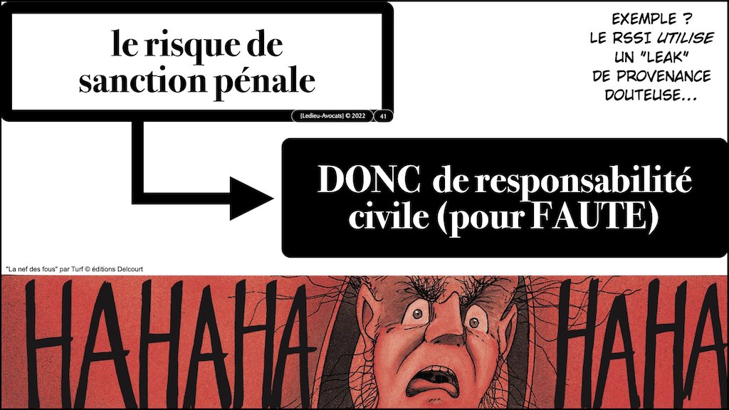 370 LEAK PENAL pour RSSI © Ledieu-Avocats technique droit numérique BLOG BD 30-12-2021.041