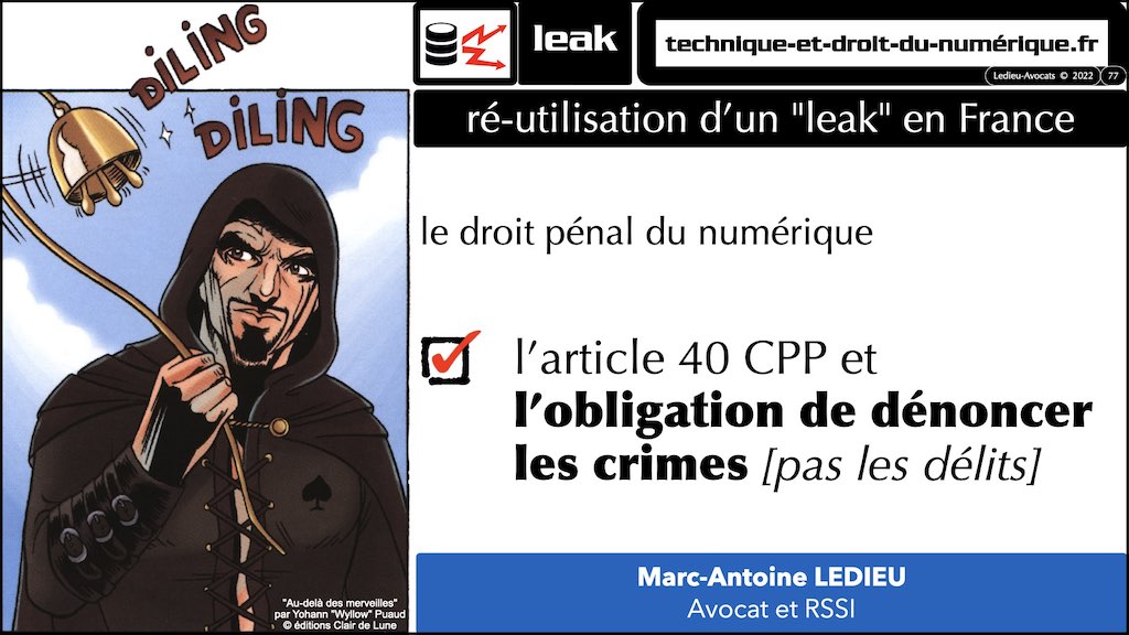 370 LEAK PENAL pour RSSI © Ledieu-Avocats technique droit numérique BLOG BD 30-12-2021.077