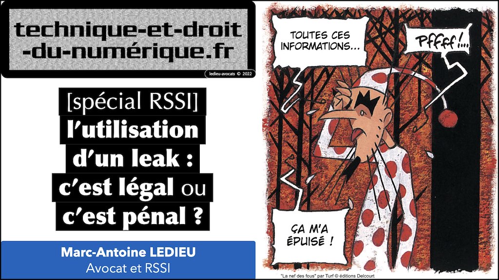 370 LEAK PENAL pour RSSI © Ledieu-Avocats technique droit numérique BLOG BD 30-12-2021.141