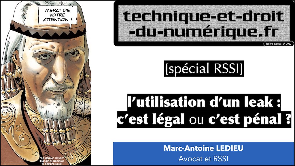 370 LEAK PENAL pour RSSI © Ledieu-Avocats technique droit numérique BLOG BD 30-12-2021.142