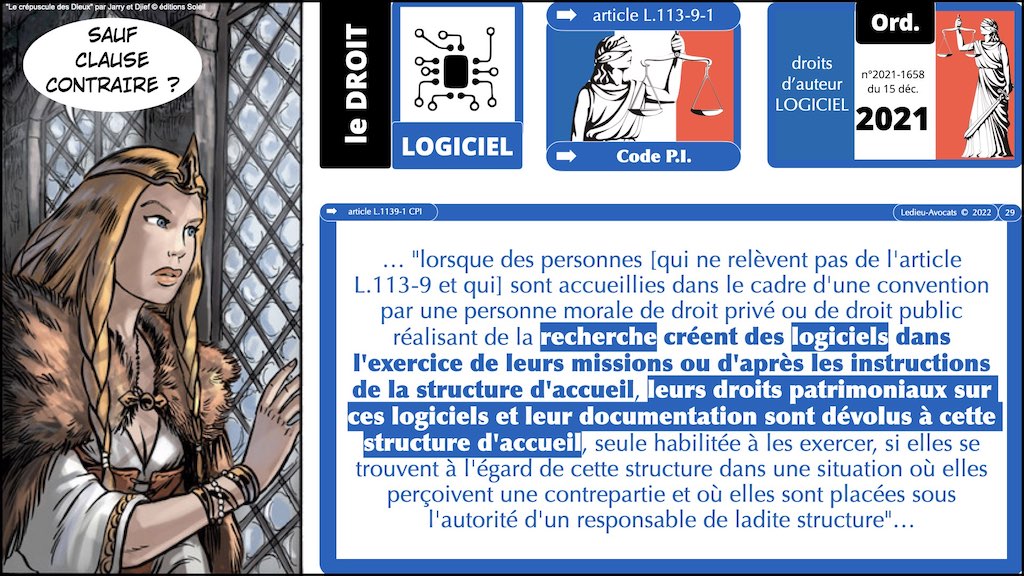#374 LOGICIEL qui est propriétaire du logiciel ? EMPLOYEUR ? salarié(e) ? prestataire de développement ? © Ledieu-Avocats 03-02-2022