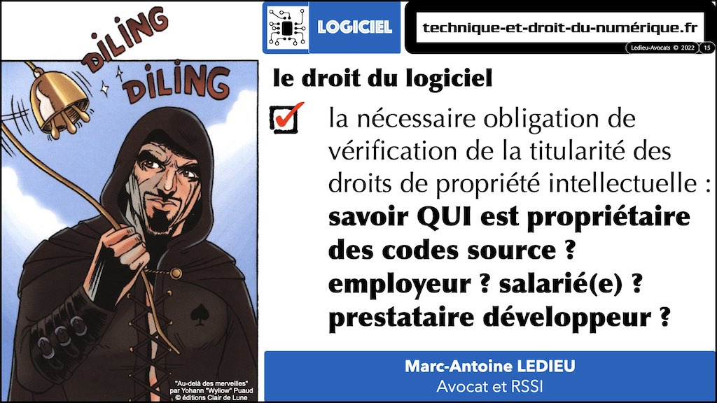 #374 qui est propriétaire du logiciel ? employeur ? salarié(s) prestataire développeur ? © Ledieu-Avocats technique droit numerique 17-01-2022.015