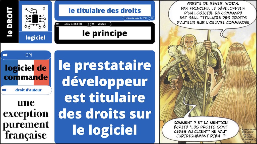 #374 qui est propriétaire du logiciel ? employeur ? salarié(s) prestataire développeur ? © Ledieu-Avocats technique droit numerique 17-01-2022.031