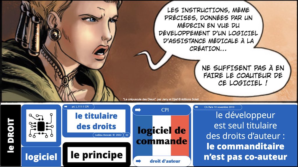 #374 qui est propriétaire du logiciel ? employeur ? salarié(s) prestataire développeur ? © Ledieu-Avocats technique droit numerique 17-01-2022.032