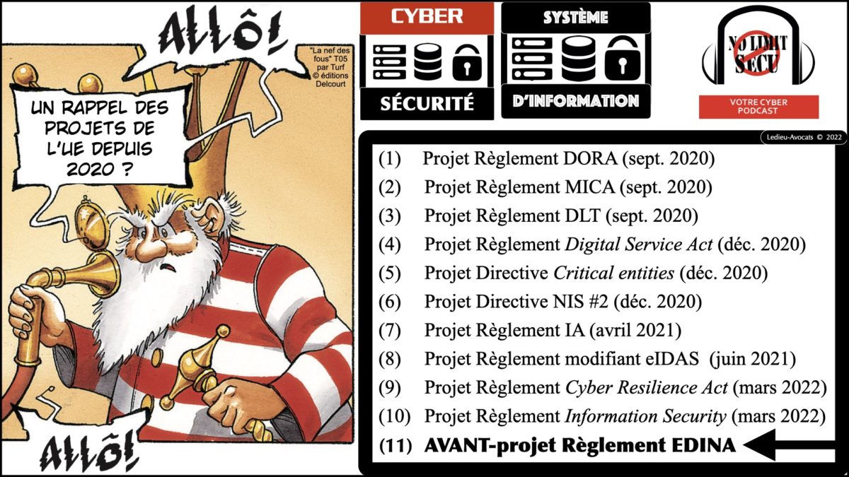 #389 avant projet reglement UE EDINA podcast NoLimitSecu © Ledieu-Avocats 03-04-2022.002