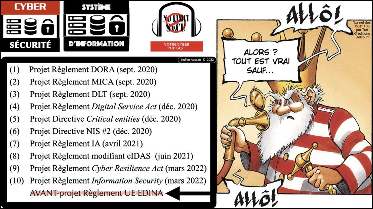 #389 avant projet reglement UE EDINA podcast NoLimitSecu © Ledieu-Avocats 03-04-2022.007