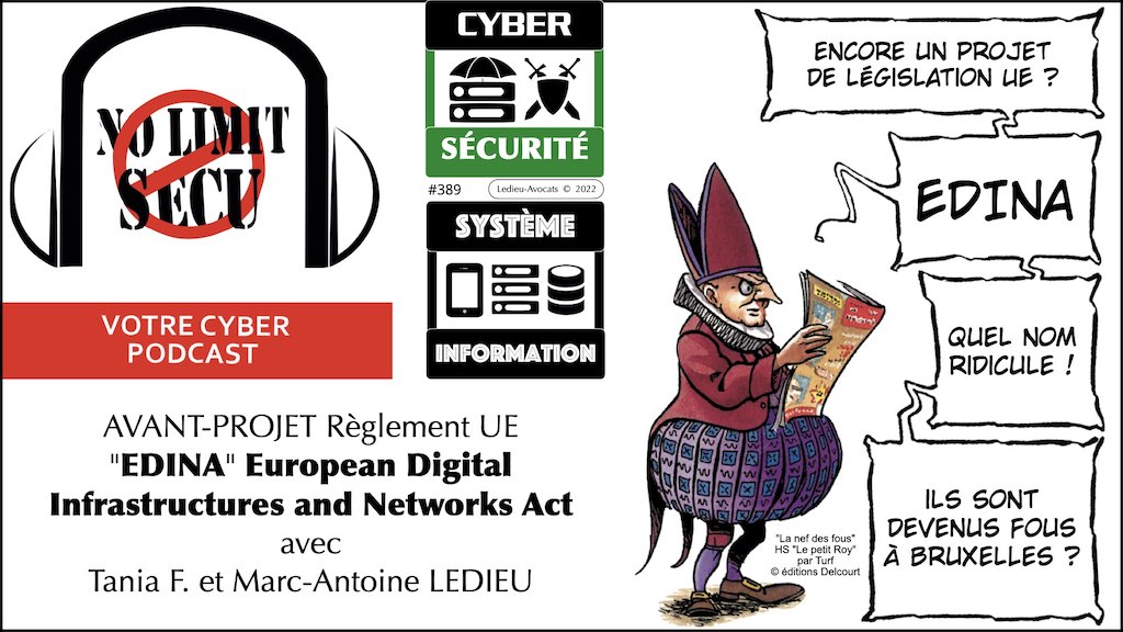 #389 podcast NoLimitSecu: avant-projet de Règlement UE "EDINA"