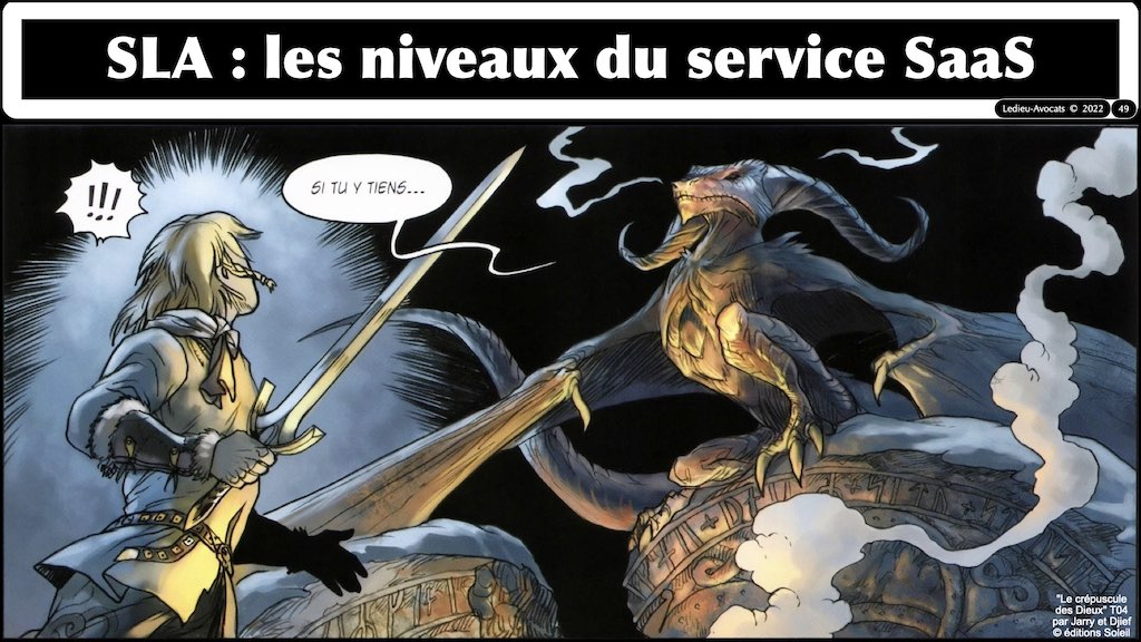 le contenu du service SaaS Cloud : on s'intéresse aux niveaux de service (SLA) et aux pénalités contractuelles ?