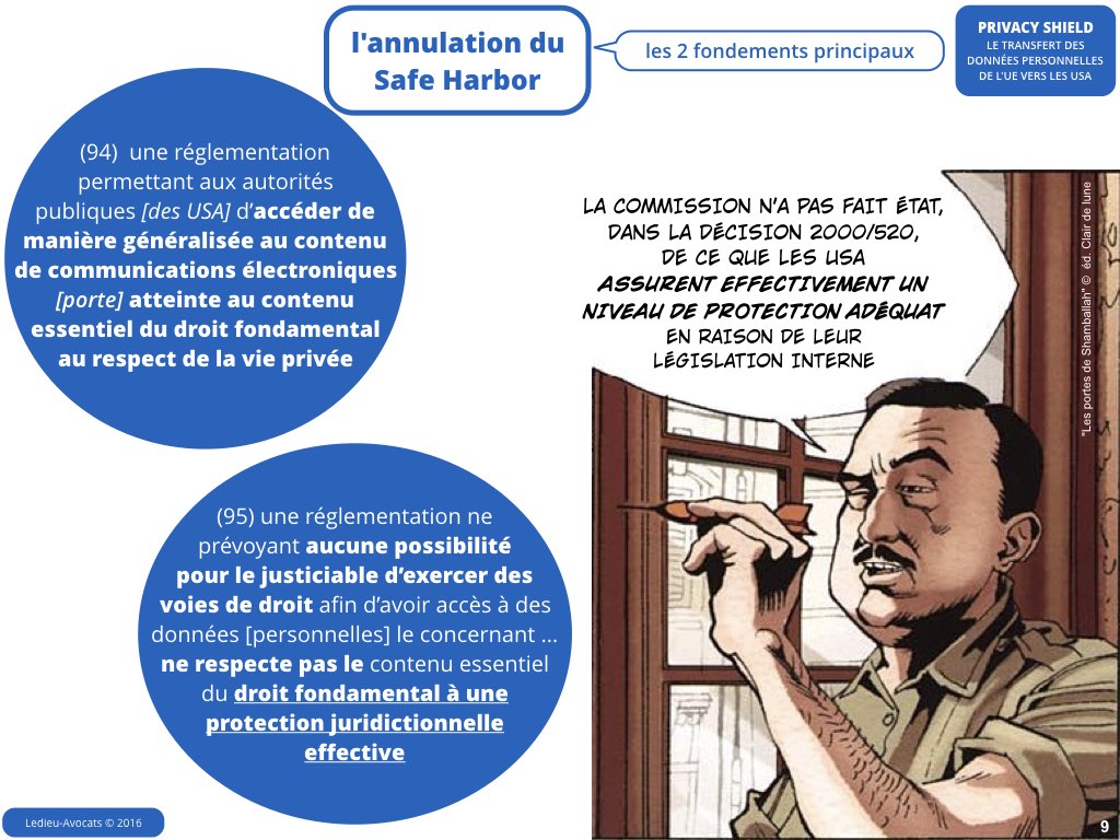 Privacy Shield 12 juillet 2016 Safe Harbor CJUE Schrems [Ledieu-Avocats].009