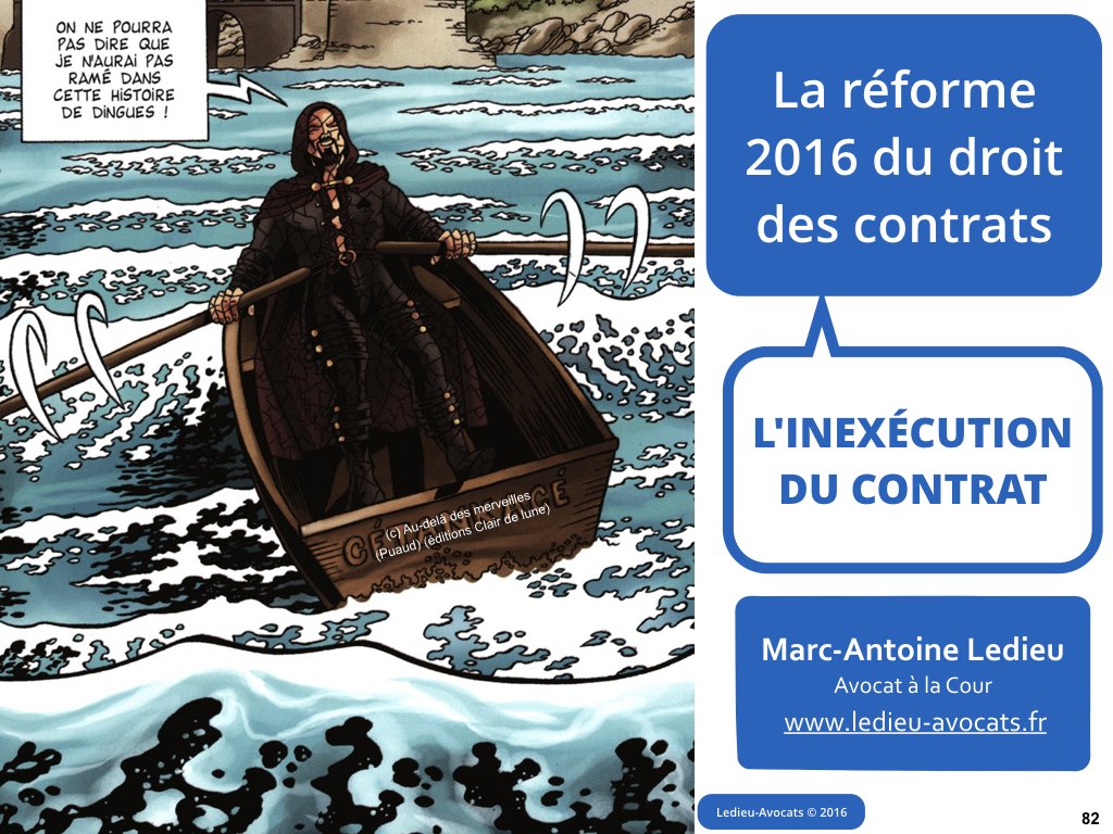 inexécution du contrat code civil reforme contrat 2016 Ledieu avocat