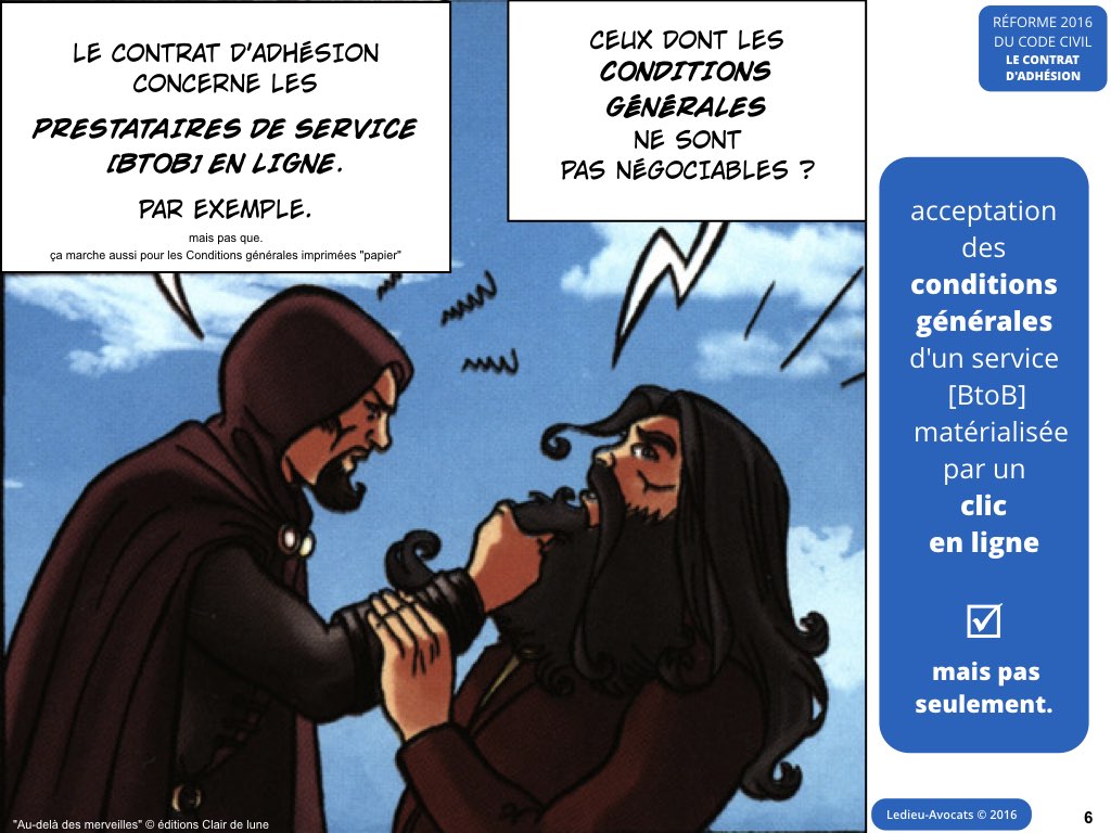 contrat adhésion reforme code civil contrat 2016 Ledieu avocat nouvelle technologie logiciel SaaS web DMP cloud computing metadonnees personnelle cybersecurite blog BD.006