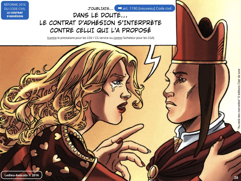 contrat adhésion reforme code civil contrat 2016 Ledieu avocat nouvelle technologie logiciel SaaS web DMP cloud computing metadonnees personnelle cybersecurite blog BD.028