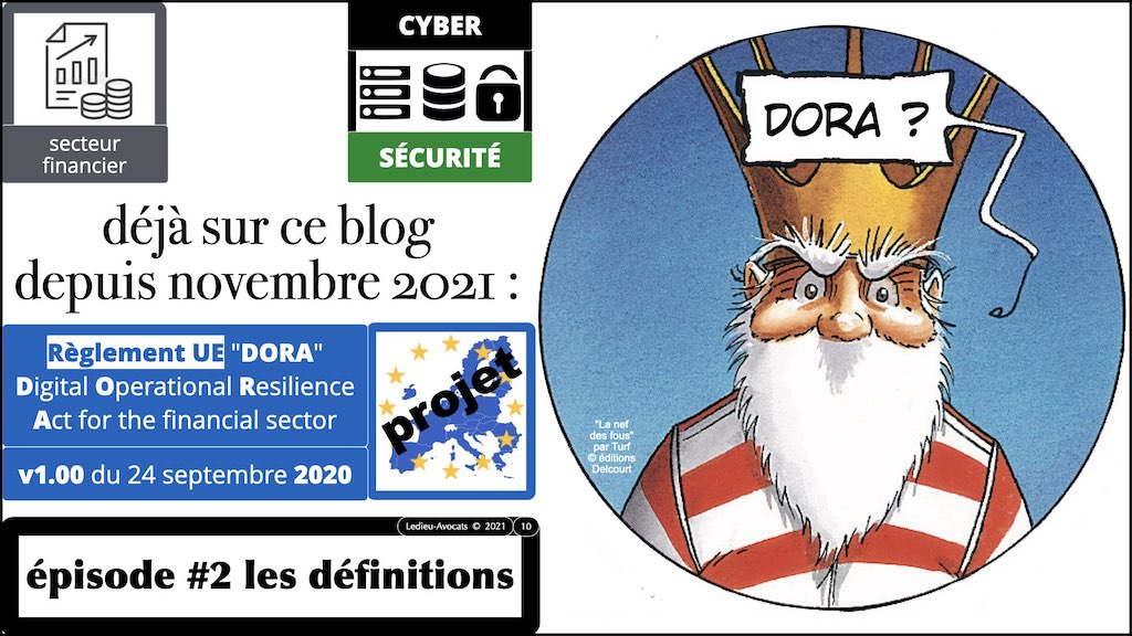 DORA les définitions légales résilience opérationnelle secteur financier #01 POURQUOI OBJECTIFS © Ledieu-Avocats