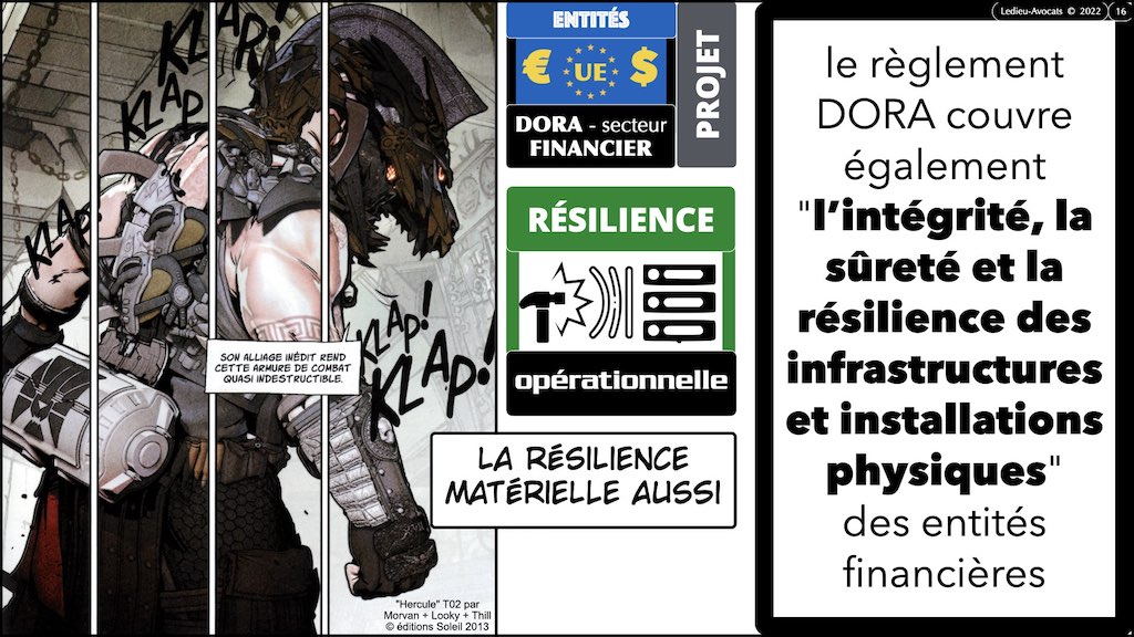 DORA résilience opérationnelle des matériels et des infrastructures physiques du secteur financier #01 POURQUOI OBJECTIFS © Ledieu-Avocats