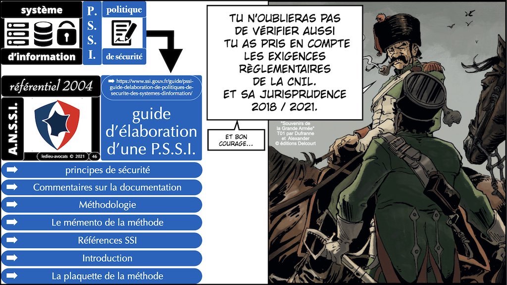 LA PSSI et le droit du MOT de PASSE authentification ANSSI + CNIL + jurisprudence 2018->2021 © Ledieu-Avocats