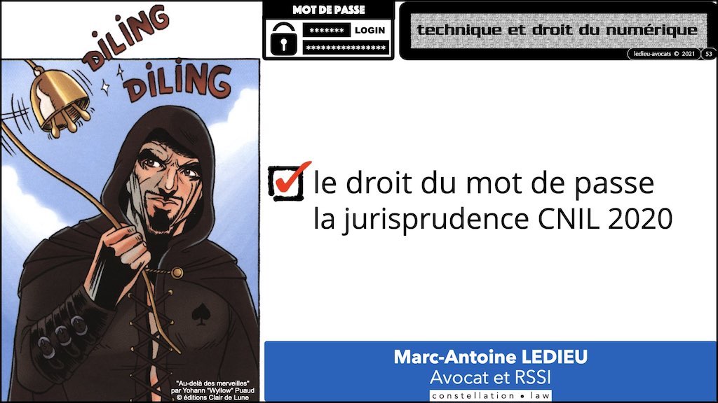 347 droit MOT PASSE authentification ANSSI + CNIL + jurisprudence 2018->2021 © Ledieu-Avocats technique droit numérique.053