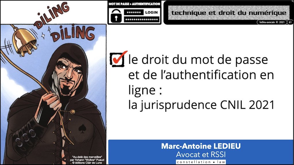 347 droit MOT PASSE authentification ANSSI + CNIL + jurisprudence 2018->2021 © Ledieu-Avocats technique droit numérique.061