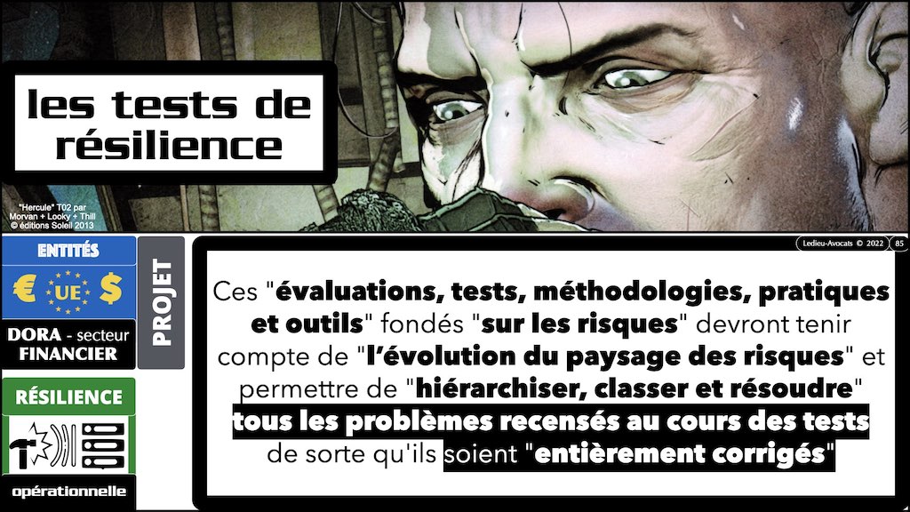 corriger TOUS les problèmes ? DORA tests résilience opérationnelle secteur financier © Ledieu-Avocats