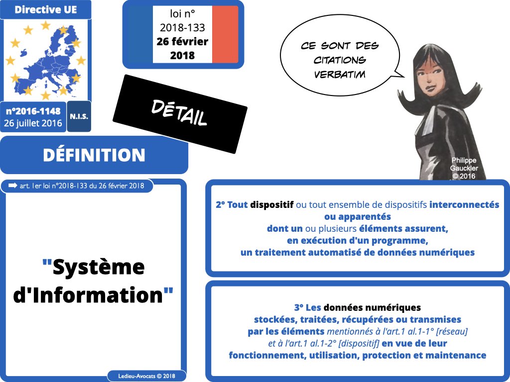 167 cyber-sécurité loi 2018-133 du 26 fevrier 2018 transposant la Directive NIS 2016 sécurité des réseaux et des systèmes d'information Ledieu-Avocats 27-02-2018.009