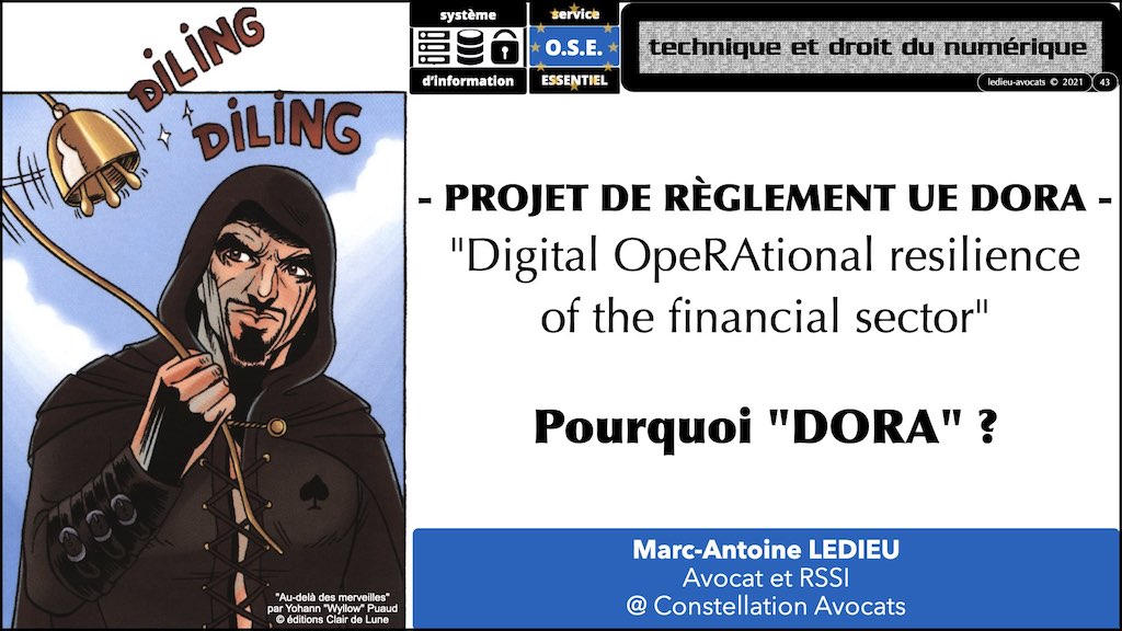 #357 DORA sécurité informatique expliquée secteur financier - cybersécurité OSE projet Règlement UE © Ledieu-Avocats technique droit numérique BLOG BD.043