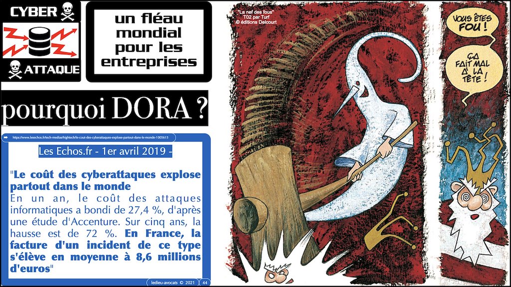 DORA la sécurité informatique expliquée au "secteur financier" cybersécurité OSE projet Règlement UE © Ledieu-Avocats