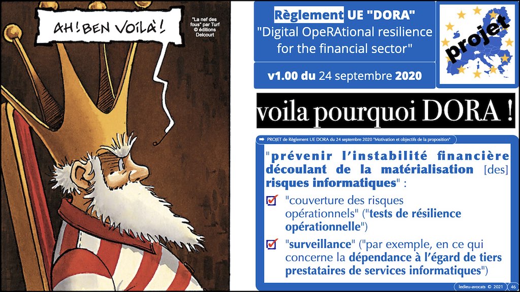 #357 DORA sécurité informatique expliquée secteur financier - cybersécurité OSE projet Règlement UE © Ledieu-Avocats technique droit numérique BLOG BD.046