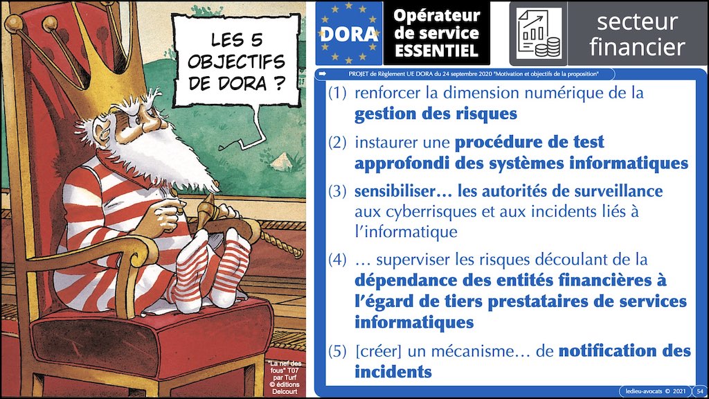 #357 DORA sécurité informatique expliquée secteur financier - cybersécurité OSE projet Règlement UE © Ledieu-Avocats technique droit numérique BLOG BD.054