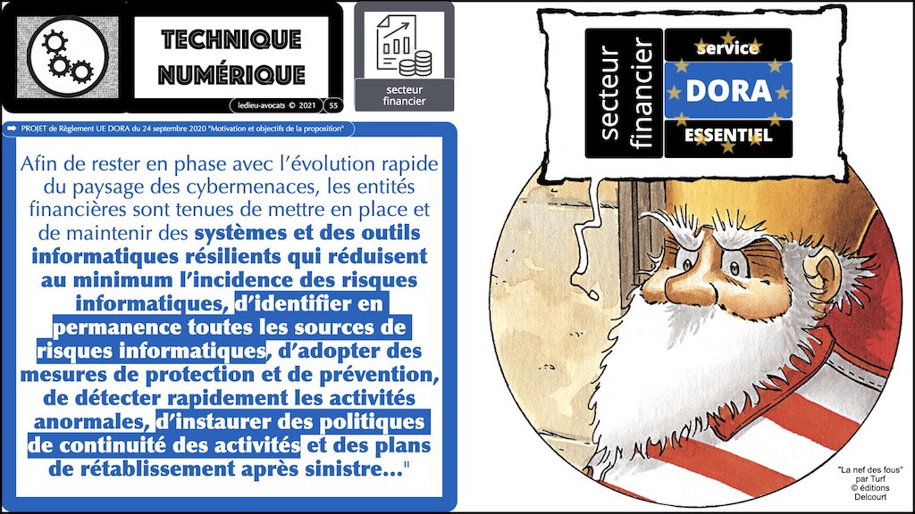#357 DORA sécurité informatique expliquée secteur financier - cybersécurité OSE projet Règlement UE © Ledieu-Avocats technique droit numérique BLOG BD.055