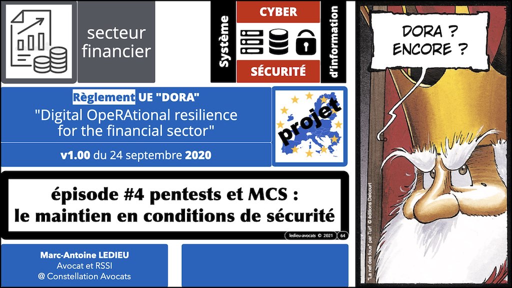 #357 DORA sécurité informatique expliquée secteur financier - cybersécurité OSE projet Règlement UE © Ledieu-Avocats technique droit numérique BLOG BD.064