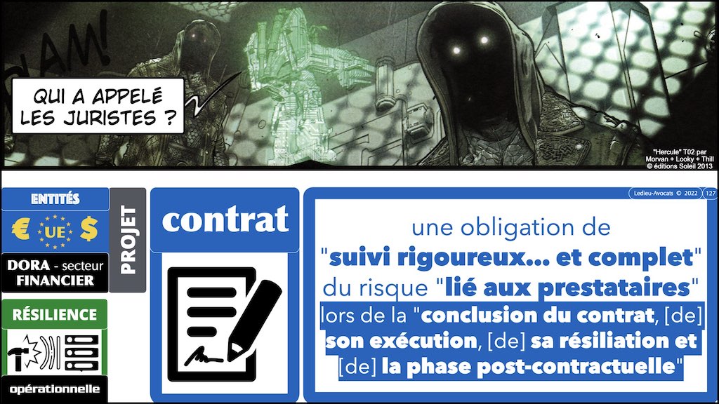 l'obligation de suivi du risque lié aux prestataires IT DORA #10 la résilience opérationnelle du secteur financier OBLIGATIONS CONTRACTUELLES © Ledieu-Avocats
