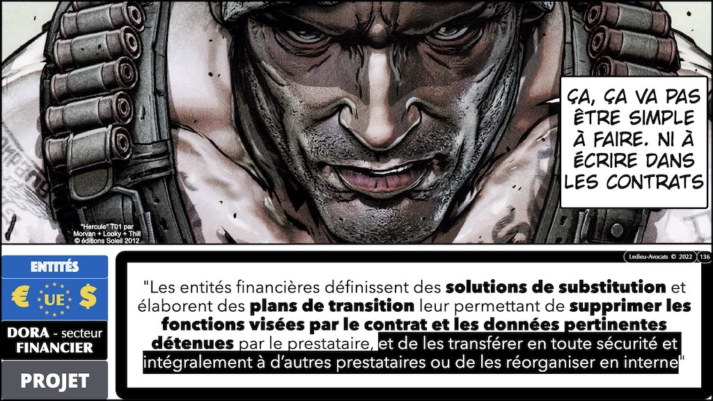 10.8 Des solutions de substitution et des plans de transition DORA #10 la résilience opérationnelle du secteur financier OBLIGATIONS CONTRACTUELLES © Ledieu-Avocats