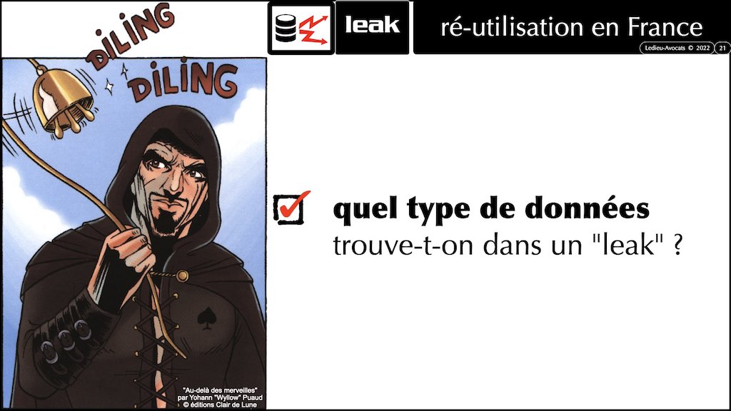 #433 ré-utiliser une fuite de données c'est légal ? pénal ? club cyber AEGE © Ledieu-Avocats.021