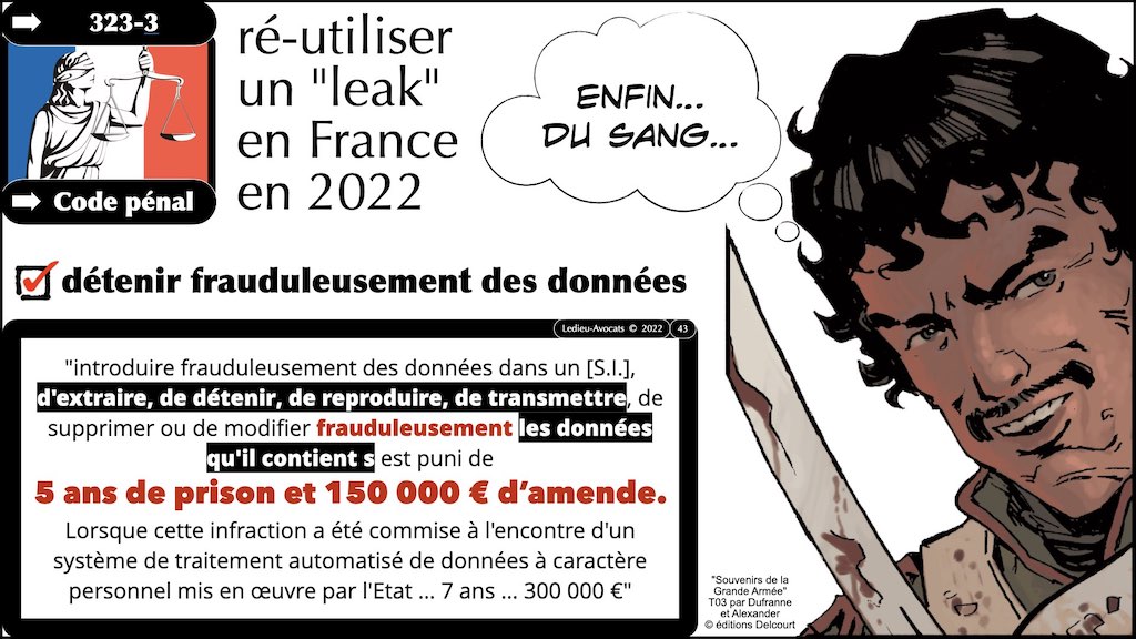 #433 ré-utiliser une fuite de données c'est légal ? pénal ? club cyber AEGE © Ledieu-Avocats.043